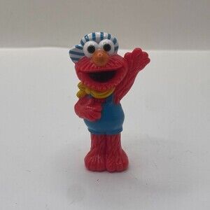Sesame Street Elmo Train Conductor Muppet Henson 2.5in Figure
